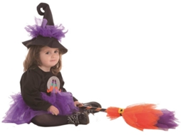 Fato de Bebé DISFRAZZES Bruxa Tutu Roxo E Preto (Tam: 6 a 12 meses)