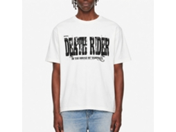 Rockinstone Death Rider Logo White T-shirt Size:l
