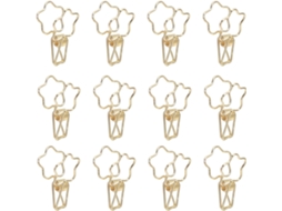 Magiclulu Conjunto De 50-clipes Metal Dourado Em Formato Flor, Pequenos E Resistentes, Para Prender Papel, Sacolas De