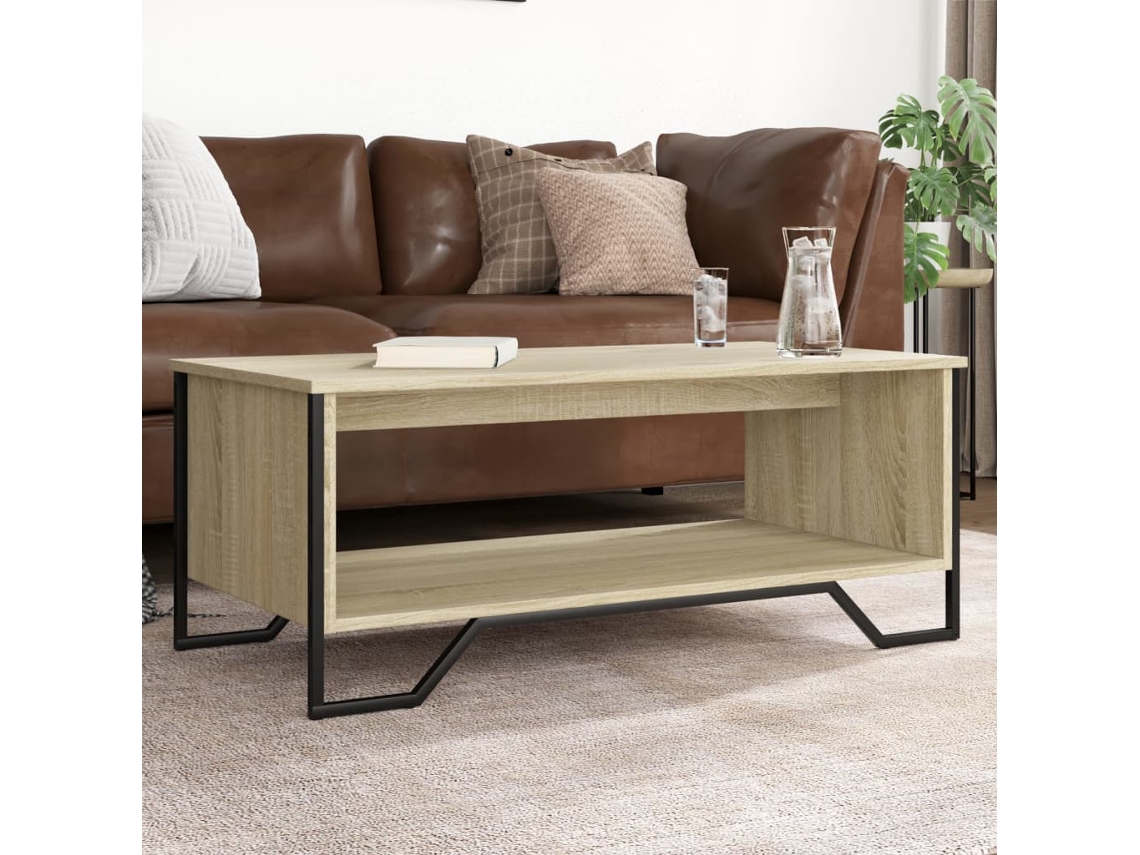 Vidaxl Mesa De Centro 100x51x40 Cm Derivados Madeira Carvalho Sonoma