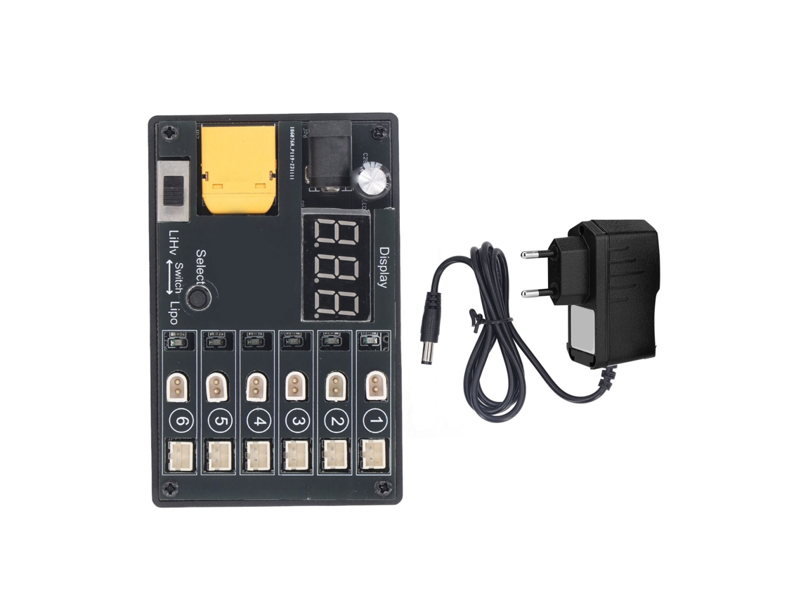 Cargador 1s Lipo Lihv De 6 Puertos 6 Canales, Accesorios Y Herramientas Eléctricas Con Protección Contra Baja Tensión, Plug Eu 100‑240v