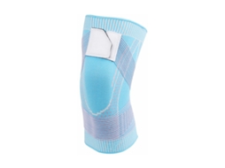 Joelheiras de compressão elástica para homens e mulheres, suporte para os joelhos, para fitness, basquete e vôlei, azul, tamanho G AQUAFORGE