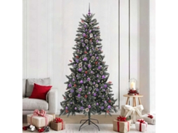 Vidaxl Árvore De Natal Artificial Verde 240 Cm Pvc, Plástico E Aço