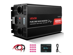 Inversor De Corrente Vevor 4000 W, 12 V Cc A 230 V Ca, Onda Senoidal Pura