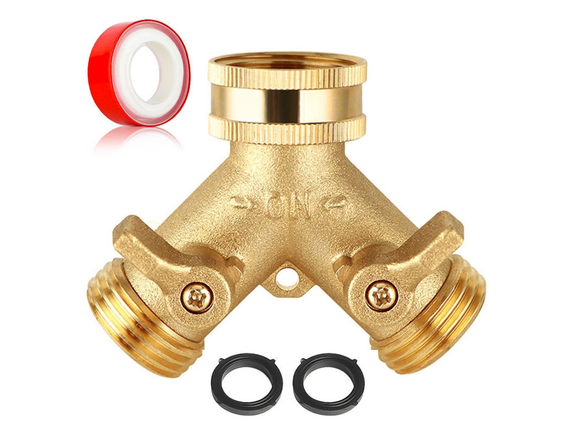 Conector Y De Latão Para Mangueira De 3/4" - Divisor De Mangueira Modelo 2