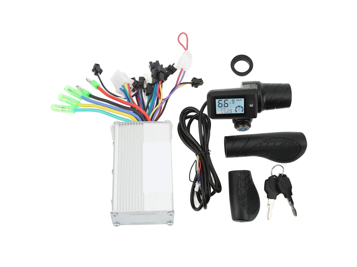 Controlador de motor de indução 2026altiro para bicicleta elétrica e scooter 36V 48V 350W com display LCD 805 e manete de acelerador.