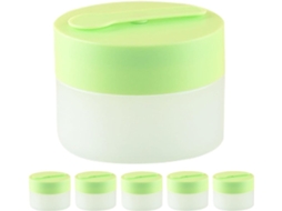 De 6 Recipientes Plásticos Para Amostras Com Tampas, Ideais Para Armazenamento De Amostras.