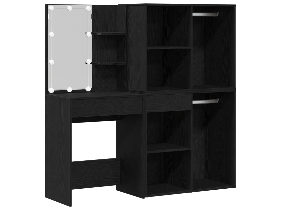 Conjunto 1 Mesa De Vestir Vidaxl Preto Derivados De Madeira (140 X 40 X 140 Cm)