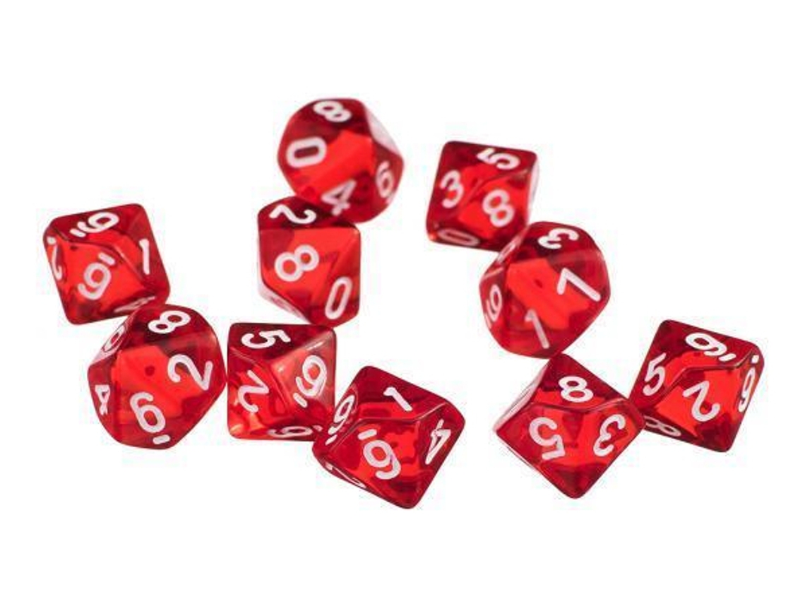 8 X 6 Cores 10 Peças/conjunto Jogos Multi D10 Gaming S Vermelhoslowmoose