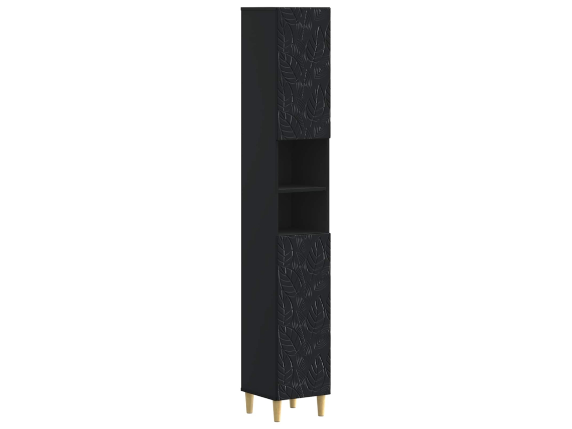 Vidaxl Armário De Banheiro Com Prateleira Aberta Delft Preto