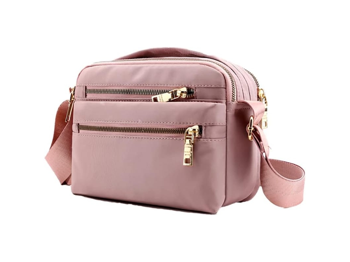 Bolsa Transversal Feminina Com Múltiplos Bolsos, Bolsa Messenger Para Mulheres E Homens, Ideal Para Compras, Viagens E Uso Diário (m, Rosa)