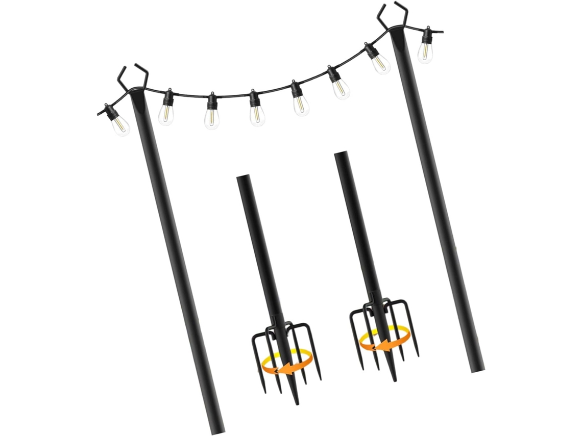 Conjunto de 2 suportes de ferro para tendas SFUSHOS