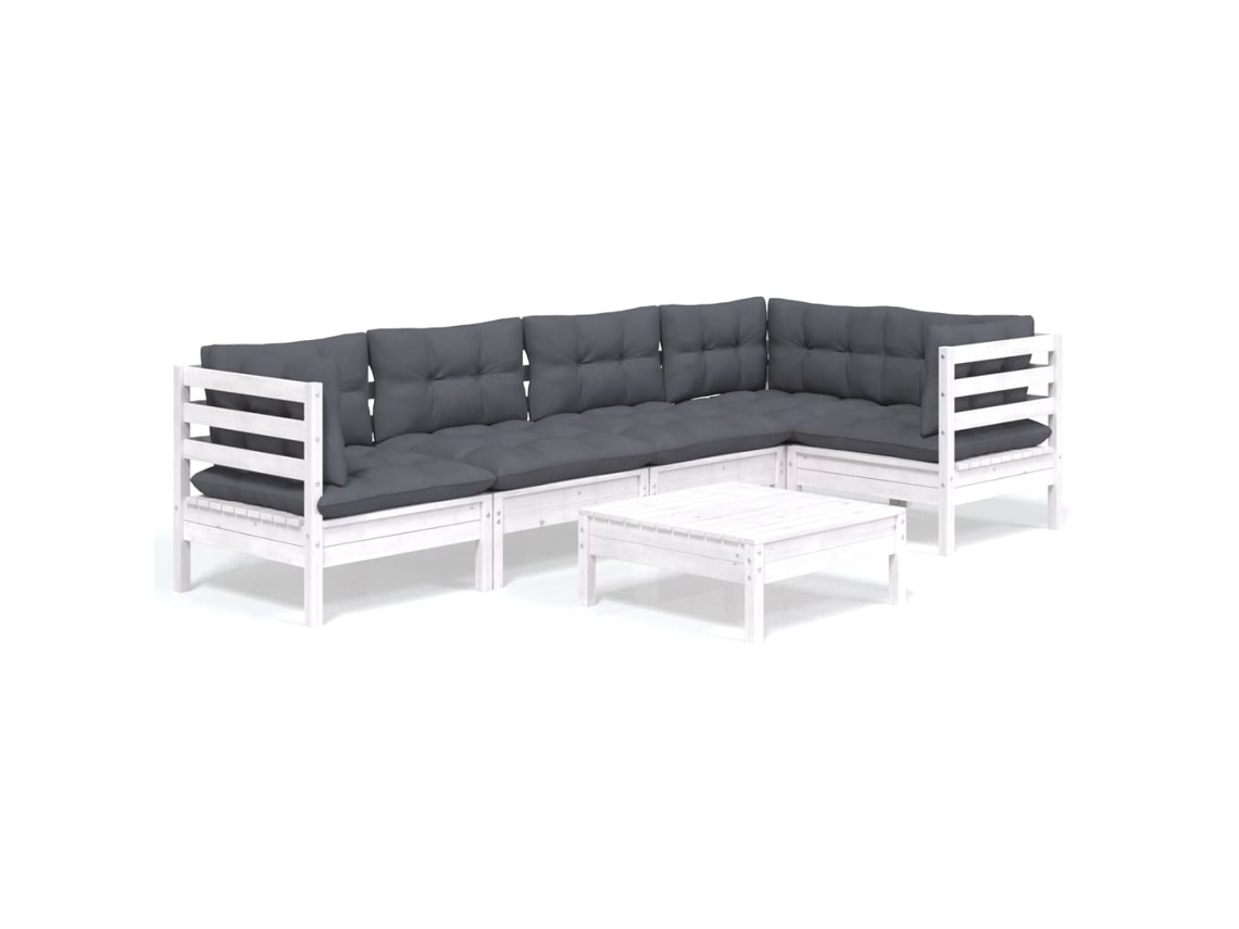 Garden Lounge Set, Garden Lounge Sets Vidaxl Branco Madeira De Pinho (n/a)