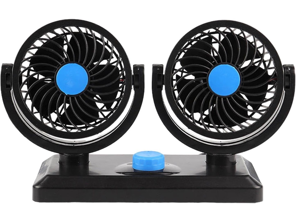 Ventilador De Carro Com Rotação 360°, Circulador De Ar Compacto E Ajustável Em Pp, Silencioso, Com Uma Cabeça, Elétrico