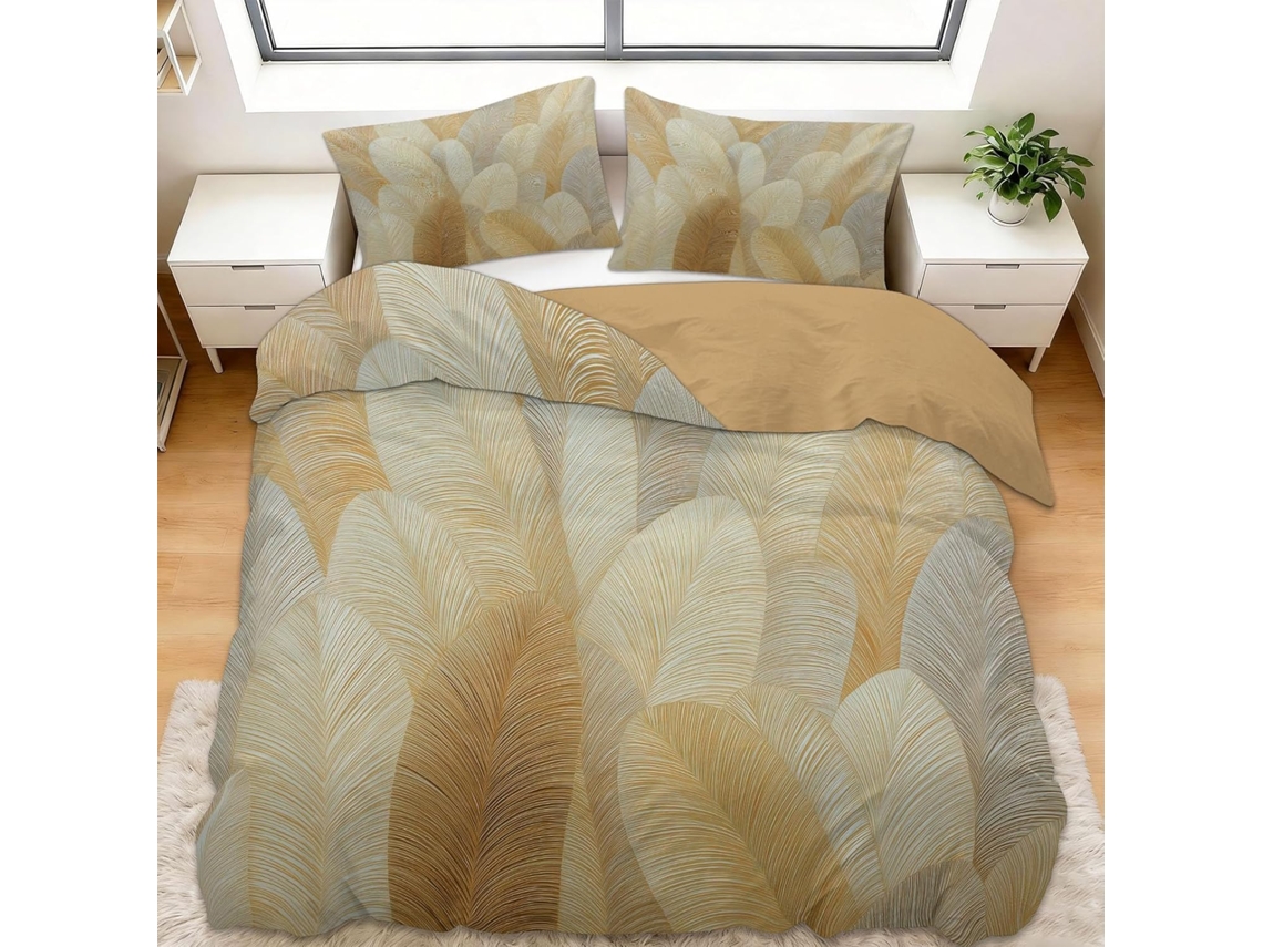 Capa de Edredom com em Microf Microfibra Fronha 240x260 Cm, 65x65 Cm