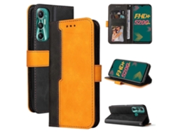 Capa De Couro Com Aba Horizontal E Costura Colorida Para Infinix Hot 11