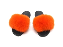 2026 zapatos de Pelo de Zorro para Mulher Chinelos Abertos Confortáveis com Solas Antiderrapantes Interior Exterior