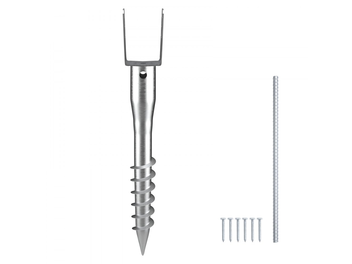 Suporte Em U Para Postes 100x70x700 Mm Com Kit Completo Tekmaquinas