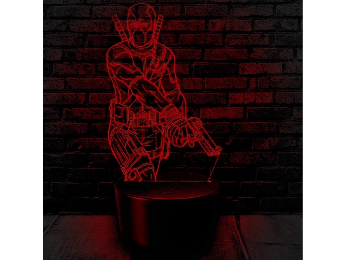 Luz Noturna 3d do Deadpool BRILVIBERA