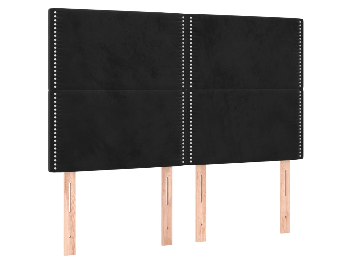 Cabeceira Preta 144x5x118/128 Cm Veludo MAISON EXCLUSIVE