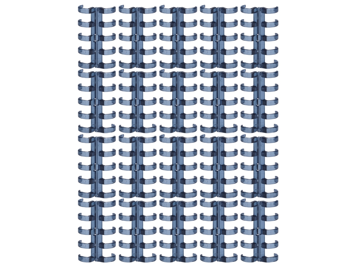 20 Anéis De Encadeamento 11mm Design Segmentado 60 Folhas Suprimentos De Escritório Azul