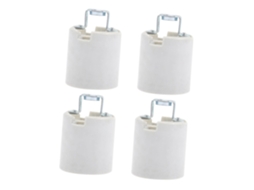 Soquete De Rosca E26 Para Luminária (4 Peças) - Instalação Profissional De Suporte De Lâmpada.