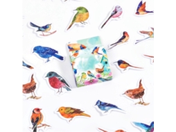 Adesivos de pássaros para decoração de scrapbook, animais para diários, álbuns DIY, 46 peças