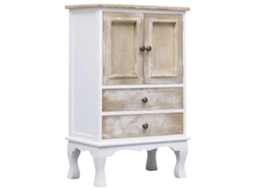 Vidaxl Armário Com Gavetas 50x30x80 Cm Madeira Branco