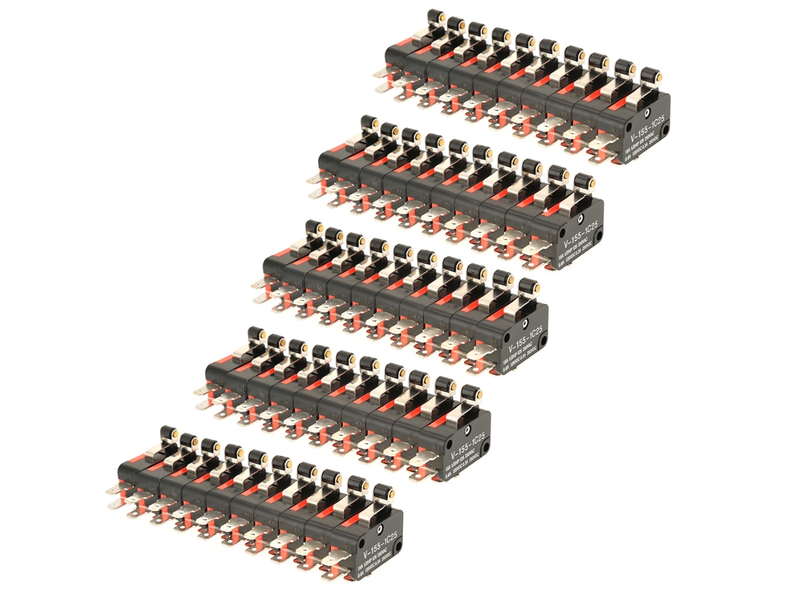 Yncm2026-100pcs Interruptor Micro Limit Momentáneo De Acción Rápida V-155-1c25