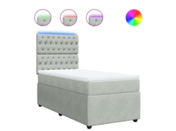 Box Spring Bed, Box Spring Beds Vidaxl Cinzeto Veludo (90 X 200 Cm)
