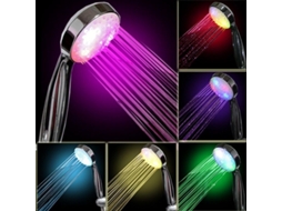 Chuveiro LED 2025 com 7 cores, multicolorido, encaixe universal