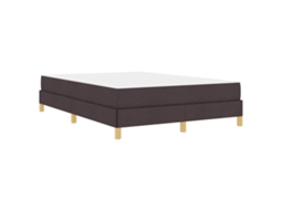 Conjunto 1 Cama Box Vidaxl Castanho Tecido (140 X 200 Cm)