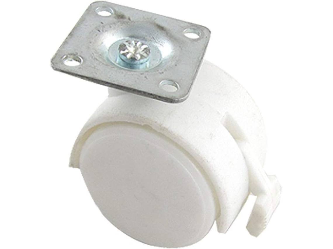 Conector de placa de carrinho de cadeira, com trava, rodízio branco CHABERLU