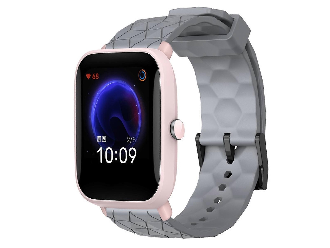 Pulseira De Silicone De Cor Sólida Com Estampa De Futebol Para Amazfit Pop Pro 20mm