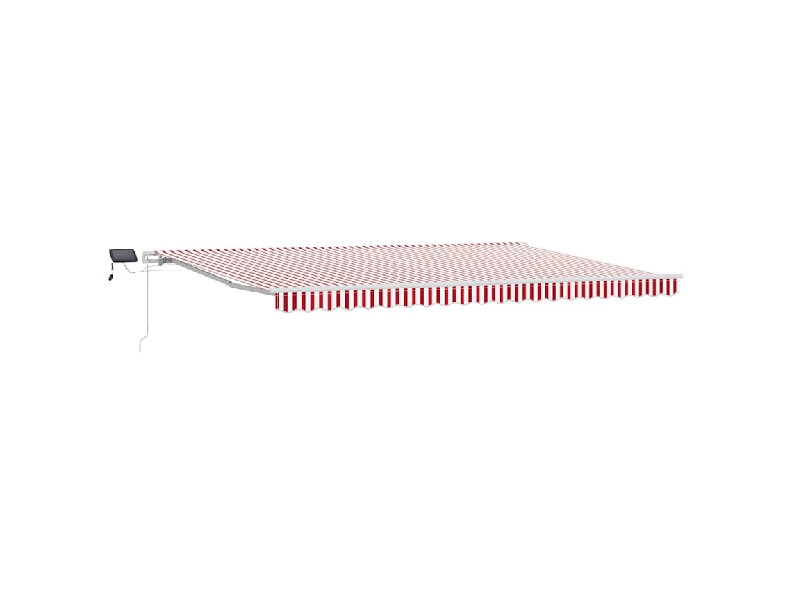 Conjunto 1 Toldo Retrátil Vidaxl Vermelho Tecido (500 × 300 Cm)