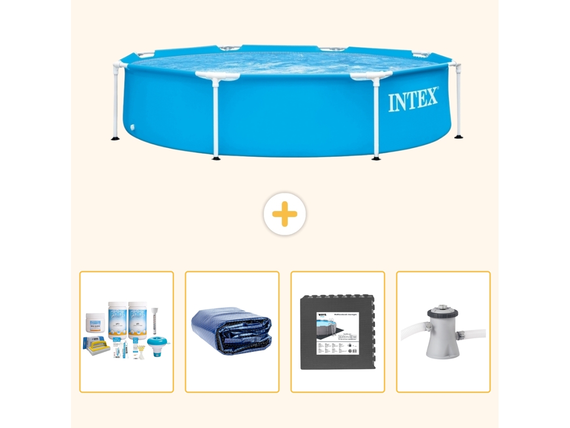Intex Piscina Com Estrutura Redonda - 244x51 Cm - 5-peças S59