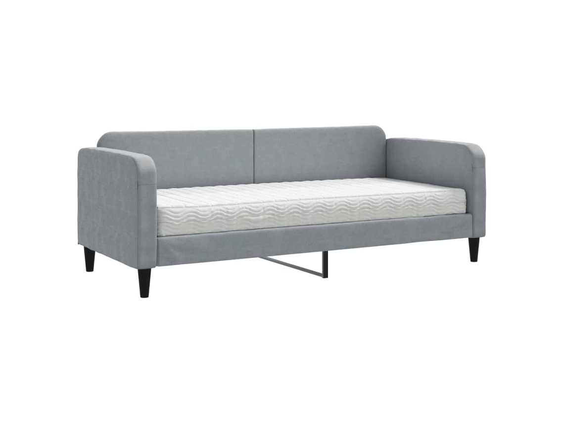 Daybed With Mattress, Daybeds With Mattresses Vidaxl Cinzeto Tecido (80 X 200 Cm)