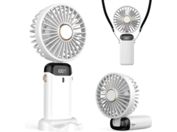 Ventilador Portátil - Bateria De 5000mah - Branco - Pacote Com 1 Unidade