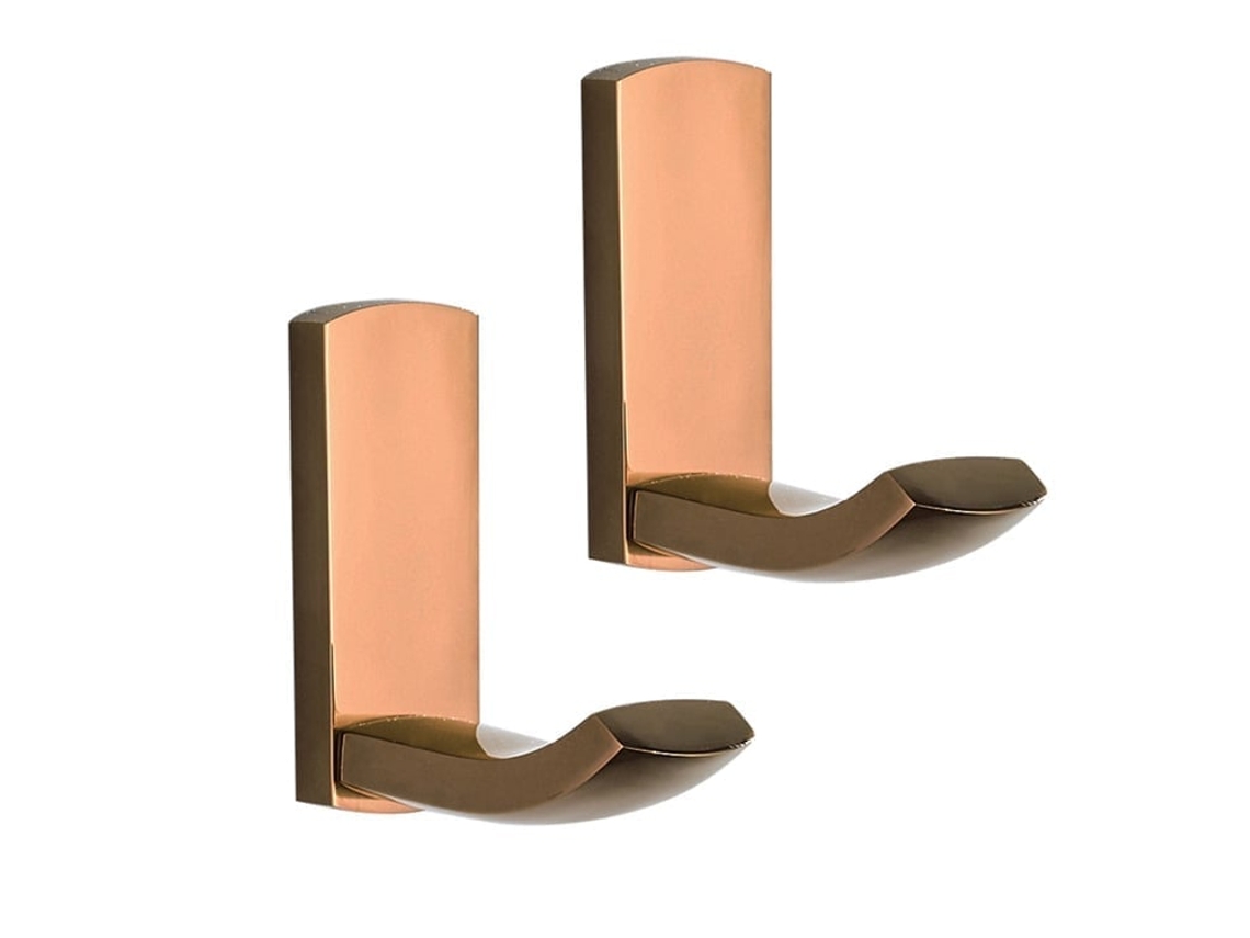 Conjunto de 2 Ganchos Parede para Banheiro em Latão BRILVIBERA (ouro Rosa)