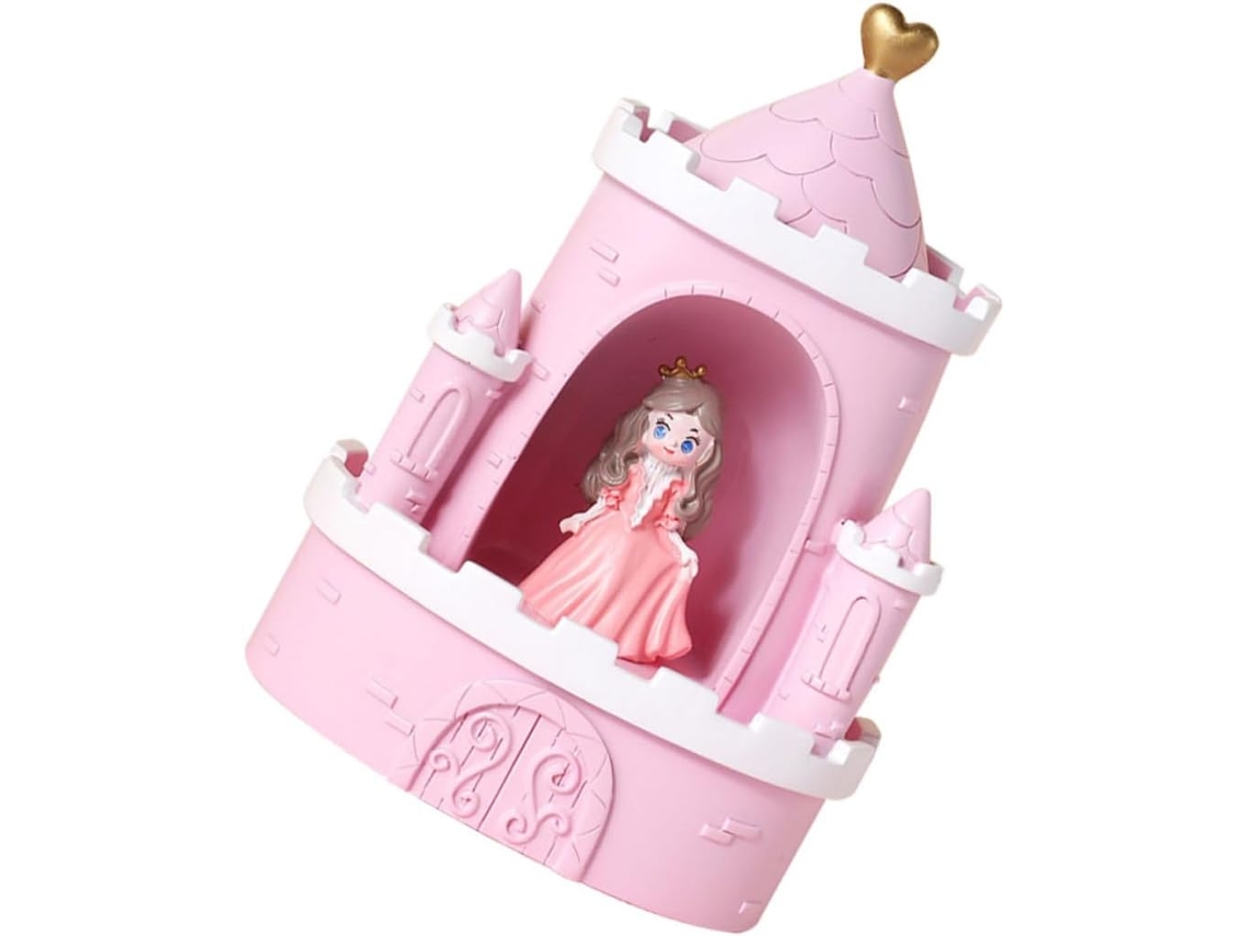 Abajur Castelo Para Quartos De Meninos E Meninas Pequeno Rosa Resina