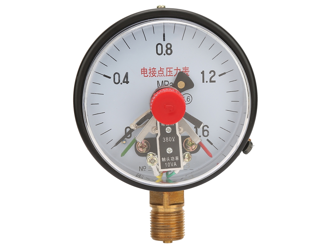 Manômetro De Pressão Com Contato Elétrico 0-1.6mpa Rosca M20x1.5 Para Ar E Fluidos