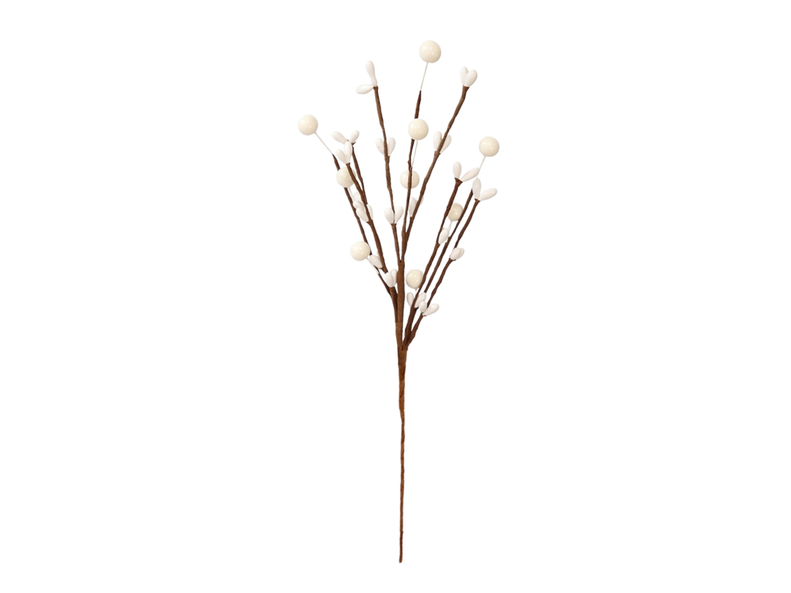 Decoração de ramo artificial laranja vermelha seca, branca, 29cm para ambientes elegantes LAXISCREED