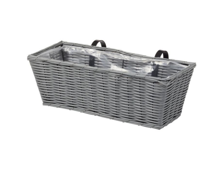 Jardiniere - Rattan sintético - Cinza - 48 cm - SMART GARDEN