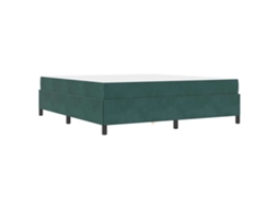 Conjunto 1 Estrutura Da Cama Vidaxl Verde Tecido (180 X 200 Cm)