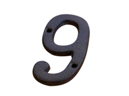 Placas com números e letras para casa de ferro fundido faça você mesmo (metal fabricadas, combináveis livremente)