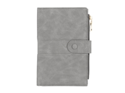 Funda Para Passaporte Rfid Para Mulher, Funda Impermeável De Couro Sintético Para Viagens De Negócios, Cor Cinza