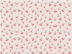 Colcha de Flanela Macia e Quente com Estampa Cerejas Vermelhas 152 4 X 127 Cm, Macio, Quente, Ideal para Quart