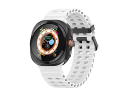 Bracelete Para Samsung Galaxy Watch Ultra (47mm) - Silicone Ocean - Dupla Fileira De Furos - Branca