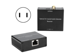 Aetheria extensor e Conversor de Áudio Digital Coaxial e Fibra Óptica com Decoder para Cabo Cat5e/6 Plug Us