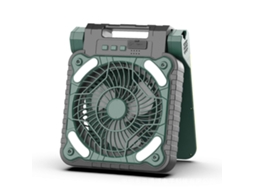 Ventilador Solar Portátil Para Acampamento, Recarregável Por Bateria E Energia Solar, 5200 Mah Olysi Shop